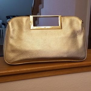 Michael Kors Berkley Large Clutch in Gold